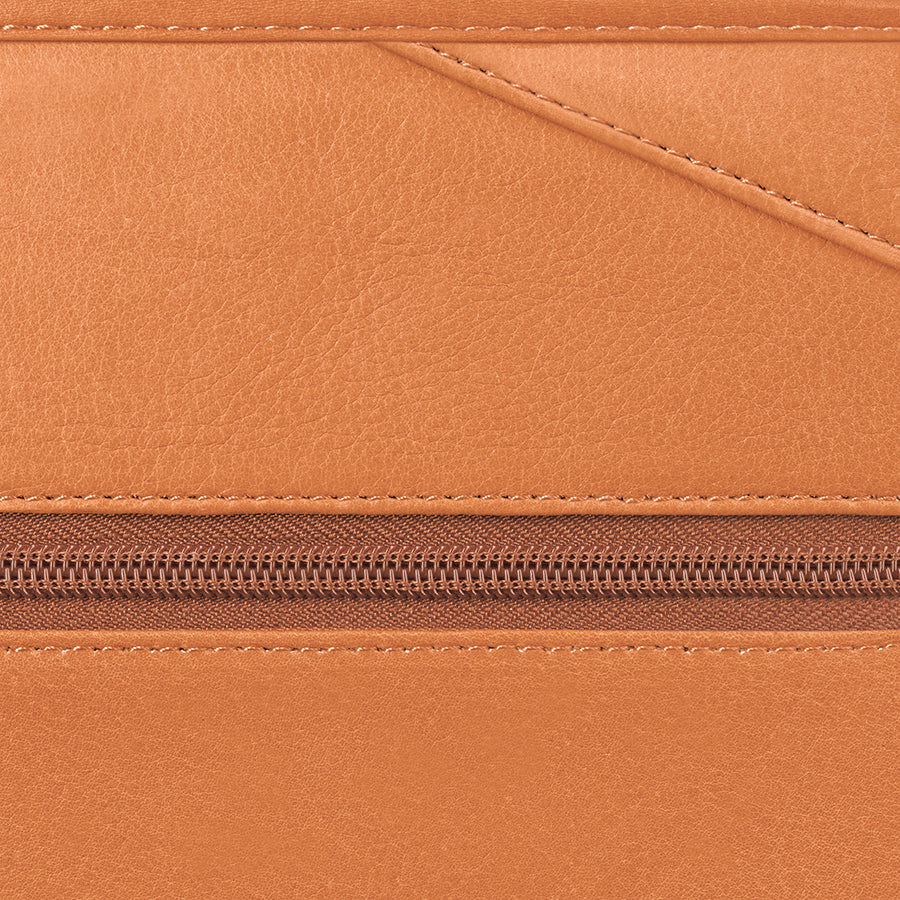 Walker Brown Leather Rolling Briefcase