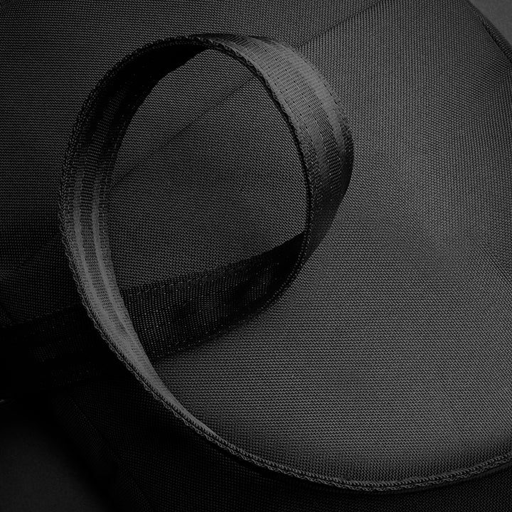 Stealth Hybrid Backpack black strap close up