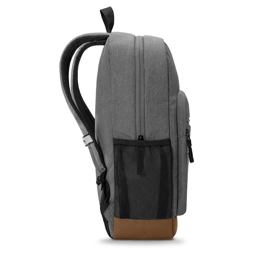 Re:Fresh Machine Washable Backpack grey side view 2