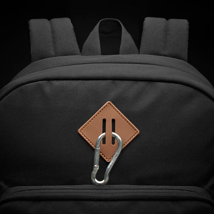 Re:Fresh Machine Washable Backpack black with latch and carabiner