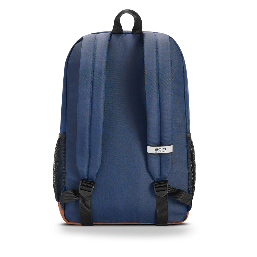 Re:Fresh Machine Washable Backpack in Demin Sky, back view #denim_sky