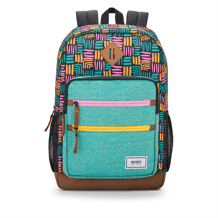 Re:Fresh Machine Washable Backpack in Teal, Front view #teal