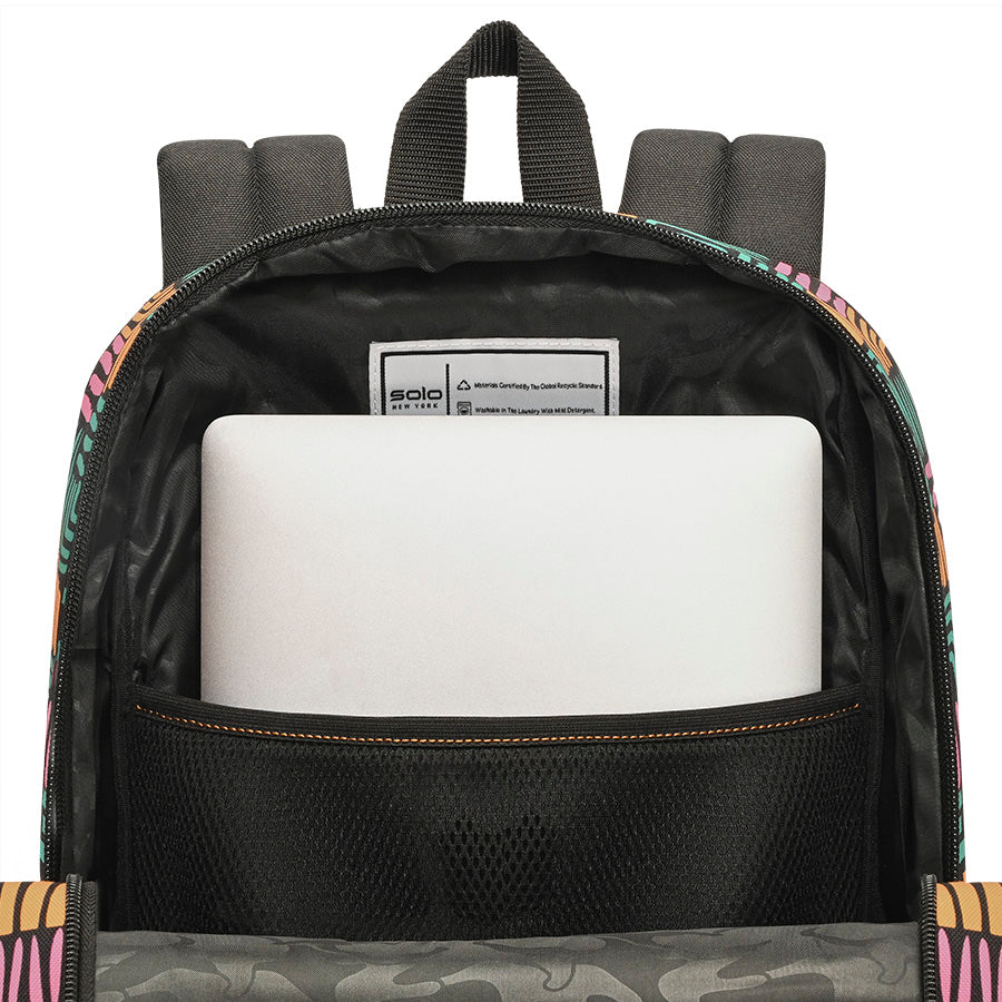 Re:Fresh Machine Washable Backpack in Teal, interior view #teal