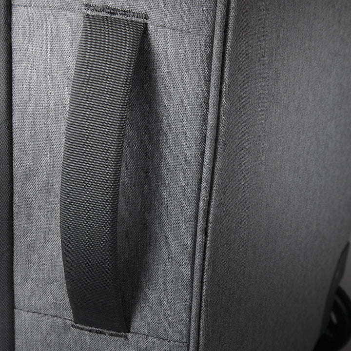 close up of side handle on Solo Re:treat Carry-on